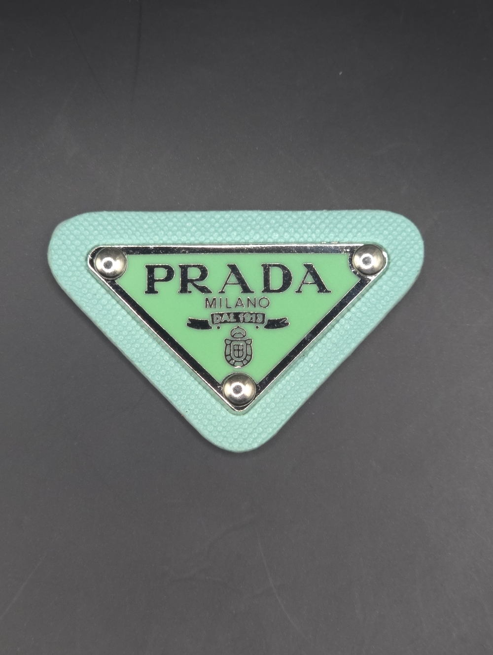 Prada Triangle Patch/Croc Charm